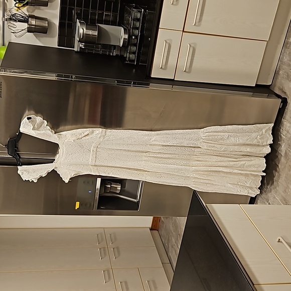 💕VERONICA BEARD💕 Aislin Broderie Anglaise Eyelet Cotton Maxi Dress White 6 NWT - Picture 12 of 16